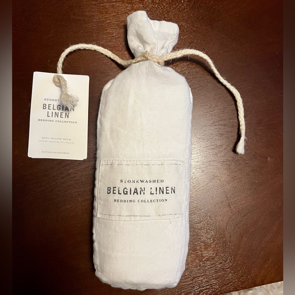 Restoration Hardware White RH King Pillow Sham NEW!